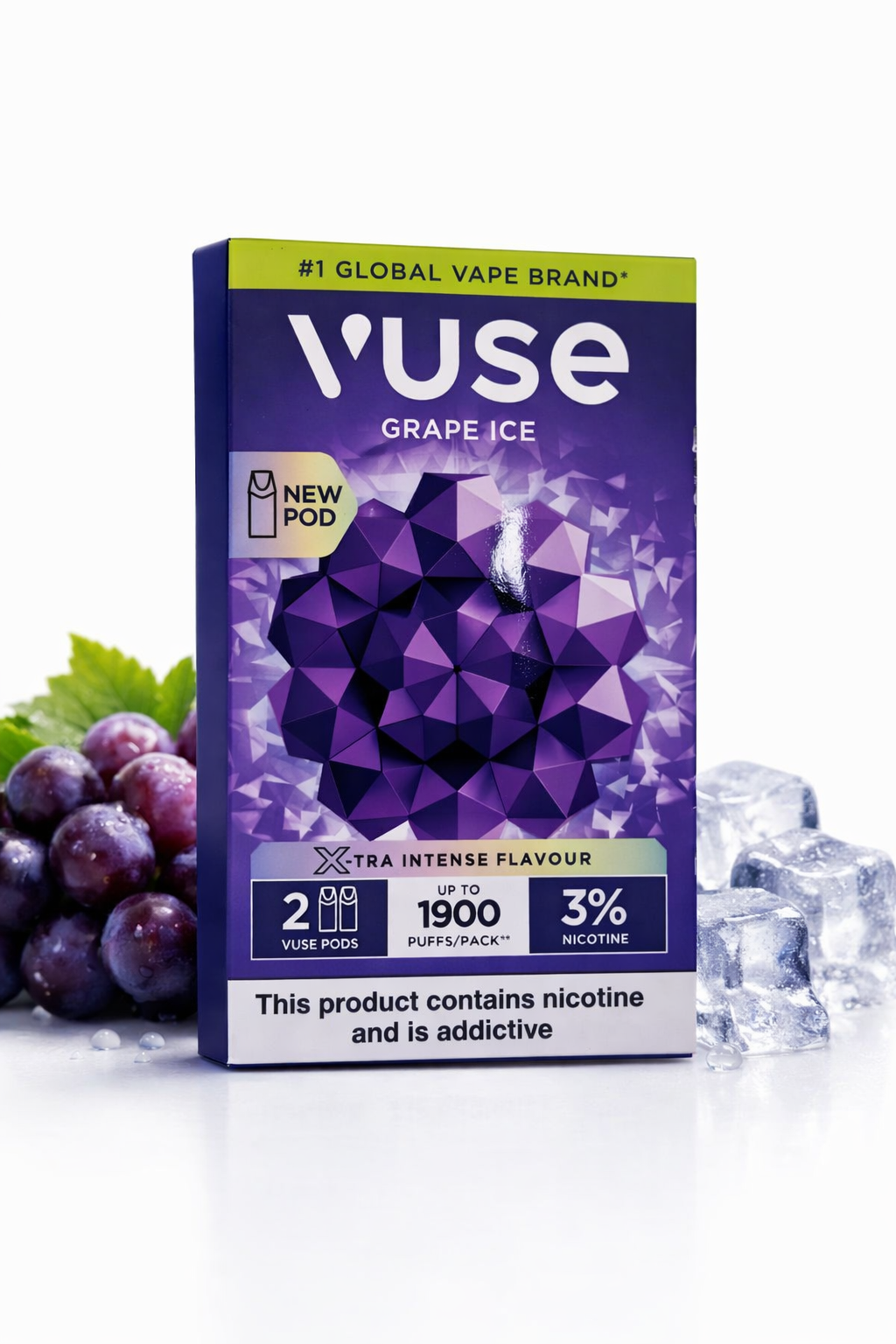 file_00000000524071f5b825005e3caf5c263194401157059239656.png VUSE POD GRAPE ICE (2 PODS) 1900puffs - Image 1