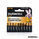 DURACELL PLUS  AAA 8s