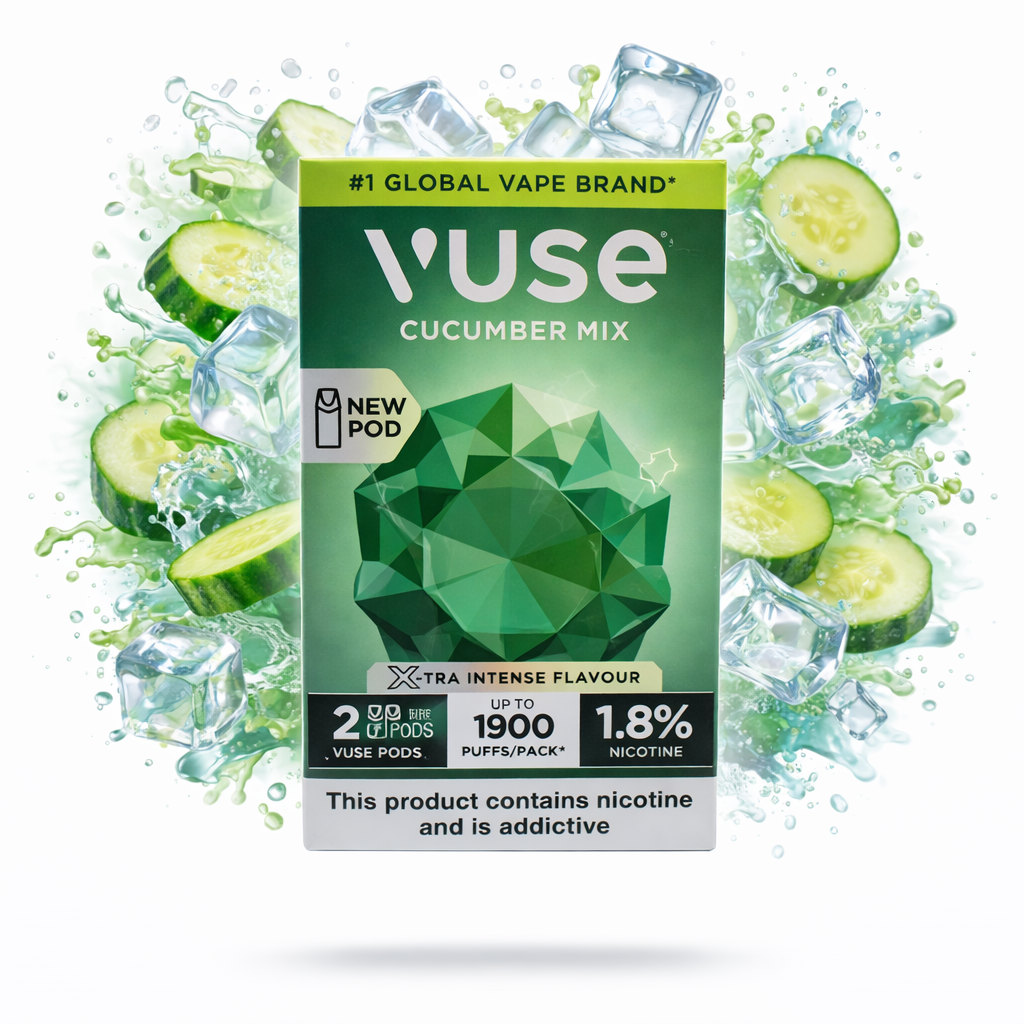 file_00000000e4f8722fa0decde7cc81fdb53790491677091830952.png VUSE POD 2000 puffs (COCUMBER MIX) - Image 1